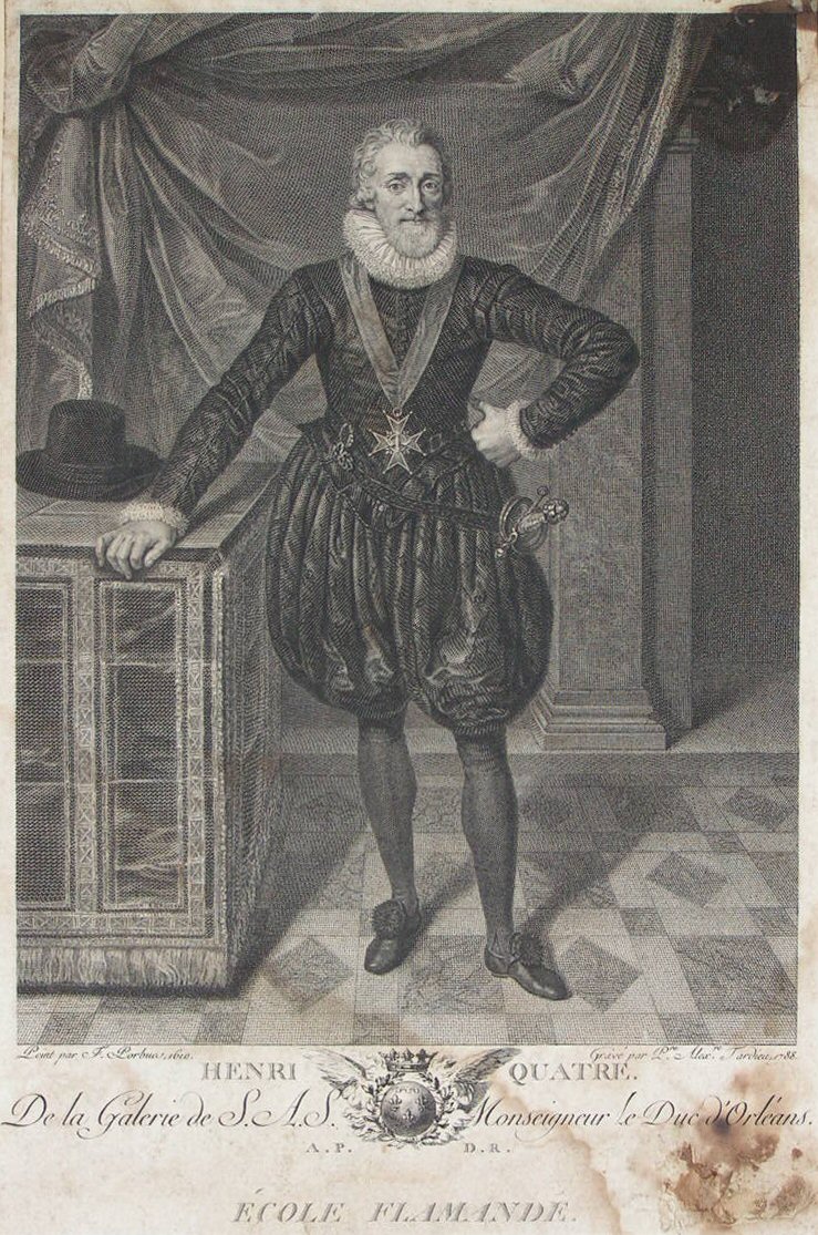 Print - Henri Quatre. De la Galerie de S.A.S. Monseigneur le Duc d'Orleans. - Tardieu